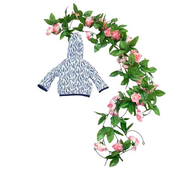 Preloved George Newborn Baby Reversible Navy and White Coat - Up to 4.5kg / 9lbs - Picture 6 of 17